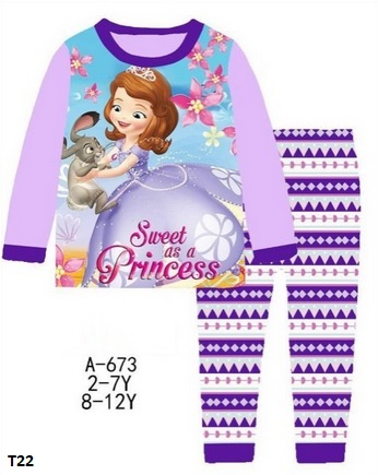 piyama anak kartun princess